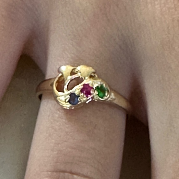 14k real solid gold ruby ring - Picture 1 of 7